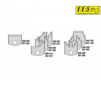 Cutter head set CMT with interchangeable HSS knives and limiters 693.013.01 and 693.013.02