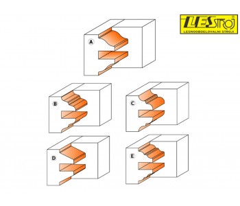 Profile and counter profile cutter head to make doors and furniture CMT 694.015 thickness 37-48 mm