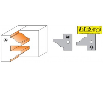 Profile and counter profile cutter head to make doors and furniture CMT 694.015 thickness 37-48 mm