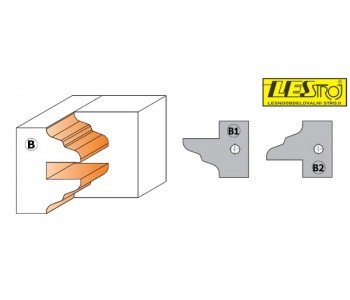 Profile and counter profile cutter head to make doors and furniture CMT 694.015 thickness 37-48 mm