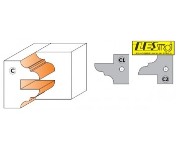 Profile and counter profile cutter head to make doors and furniture CMT 694.015 thickness 37-48 mm