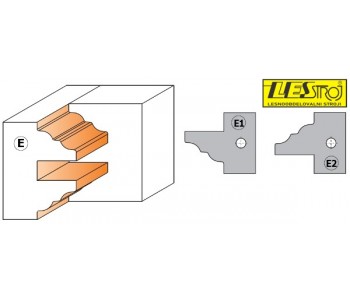 Profile and counter profile cutter head to make doors and furniture CMT 694.015 thickness 37-48 mm