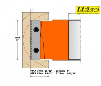 Glava za žlijebljenje CMT 694.100 D100x51 mm