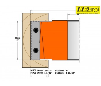 Glava za žlijebljenje CMT 694.125.50 D125x51x50 mm