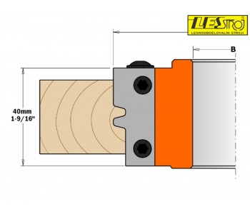 Reverse glue joint cutter head up to the height 40 mm CMT 694.009 D100 mm