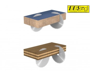 Saw blades for crosscutting wooden composites and panels