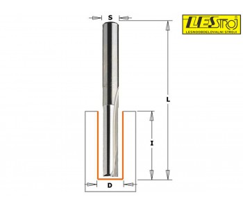 Double-faced cutter straight router bits LONG SERIES