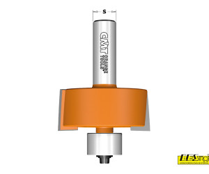 Flush trim router bit with bearing for rabbeting