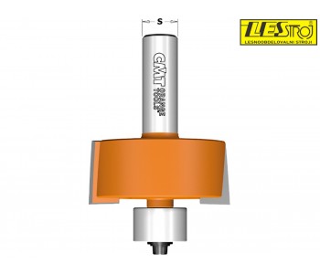 Flush trim router bit with bearing for rabbeting