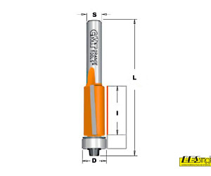 Flush trim router bits with bearing - bottom bearing