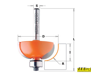 Cove bits for processing edges with bearing - internal radius