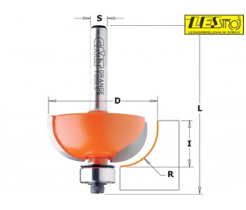 Cove bits for processing edges with bearing - internal radius