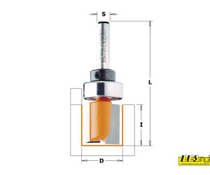 Flush trim router bits – top bearing