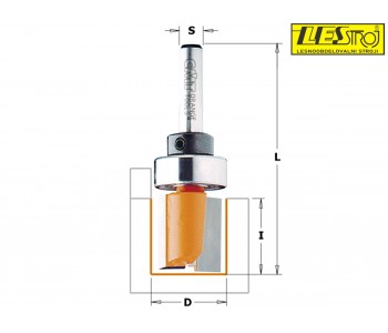 Flush trim router bits – top bearing