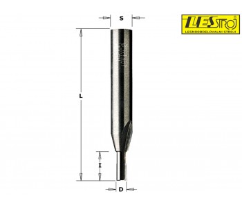 Double-faced cutter straight router bits with centre tip