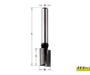 Double-faced cutter straight router bits with centre tip