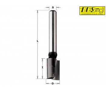 Double-faced cutter straight router bits with centre tip