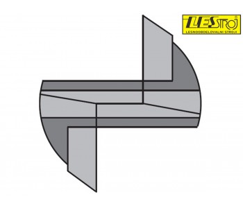 Double-faced cutter straight router bits with centre tip