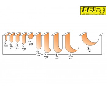 Round nose router bits