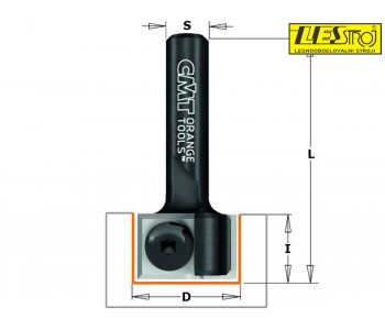 Straight router bits with interchangeable blades