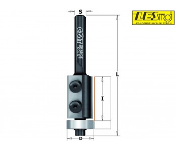 Flush trim router bit with bearing – interchangeable blades