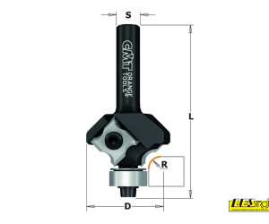 Roundover bits with insert knives