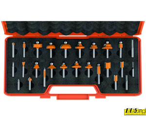 Bit set for router 900.003.00, 26-piece