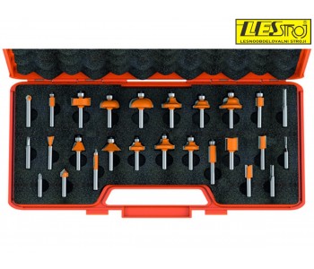 Bit set for router 900.003.00, 26-piece