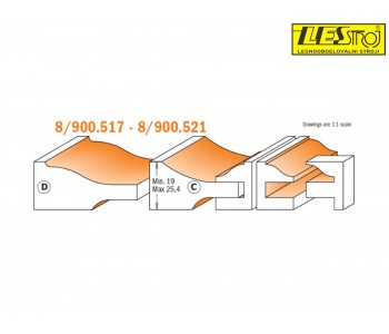 900.521.11 Raised panel set with backcutter