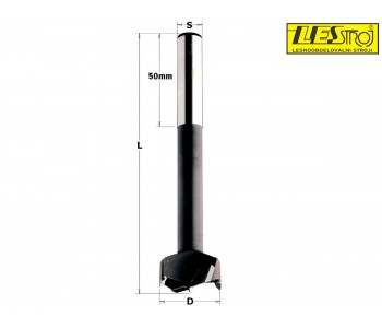 Boring bits with parallel shank CMT 513 HW for WOOD and wood based material (15-60 mm)