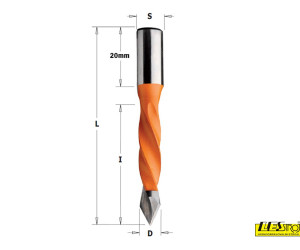 Dowel drill bits for through holes HW 375/314 - cutting length 40/35 mm