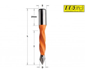 Dowel drill bits for through holes HW 375/314 - cutting length 40/35 mm