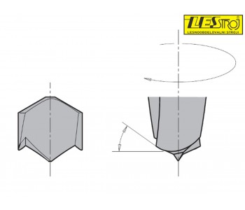 4 flute dowel drill bits HW 372 - cutting length 65 mm, total length 105 mm