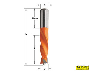 Dowel drill bits HW 306 - cutting length 30 mm, total length 55.5 mm