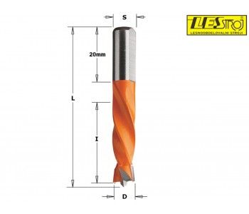 Dowel drill bits HW 306 - cutting length 30 mm, total length 55.5 mm