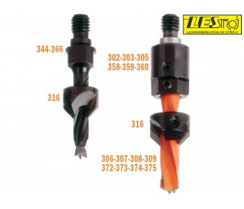 Countersinks for 4 flutes dowel drills HW 316