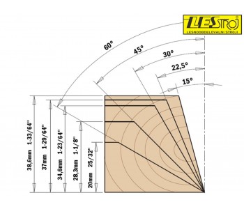 Adjustable chamfer cutter 663.201.11 –45°/+90°