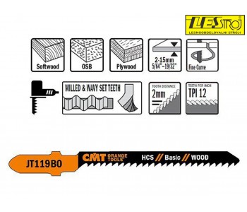 CMT saw blades set JT119BO-5 pcs