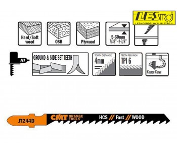 CMT saw blades set JT244D-5 pcs