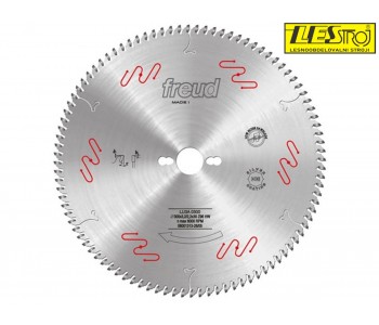 Fine cut-off saw blades with negative rake teeth to cut laminated panels - two-sided melamine