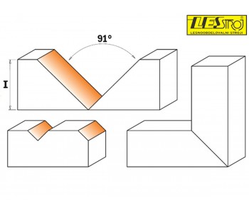 Adjustable grooving cutter head CMT 663.101 V 45°