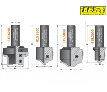 Set glodala CMT za izradu fronta MDF 615.004.01