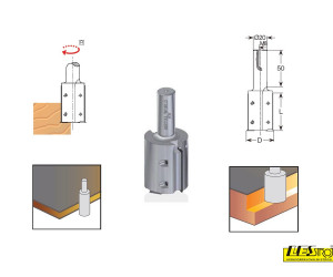 Brazdna glava MW D50x50x2+2