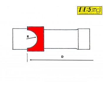 Cutter head with external radius – semicircle