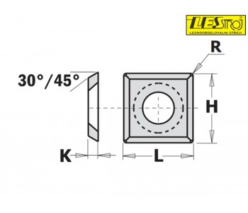 Square interchangeable HW blades with chamfered corners CMT 790