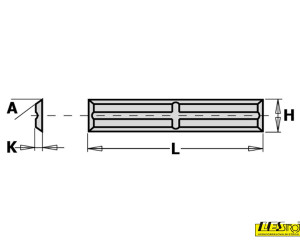 Rectangular interchangeable blades HW 790 with 35° angle CMT