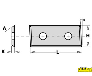 Interchangeable HW blades with four cutting edges for router bits CMT 790
