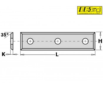 Interchangeable HW blades with three internal boreholes 790 CMT