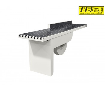 Delovna miza z ventilatorjem za čim lažji pomik plošč po delovni mizi.