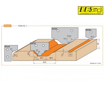 Set rezkarjev CMT za izdelavo MDF "front" 615.004.01